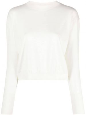 Вълнен пуловер Herno бяло