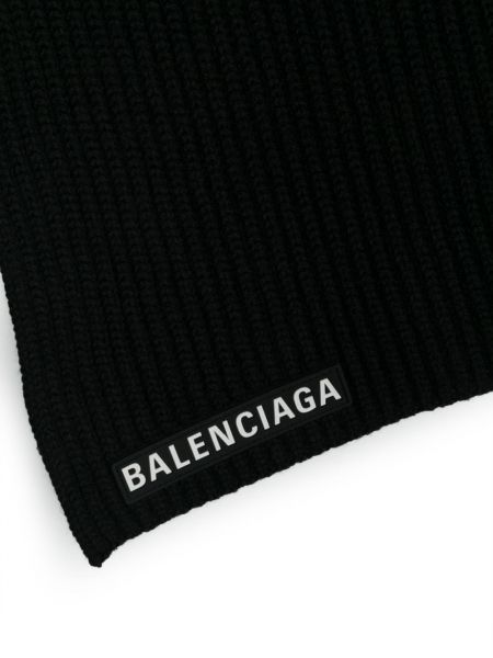 Echarpe en laine Balenciaga noir
