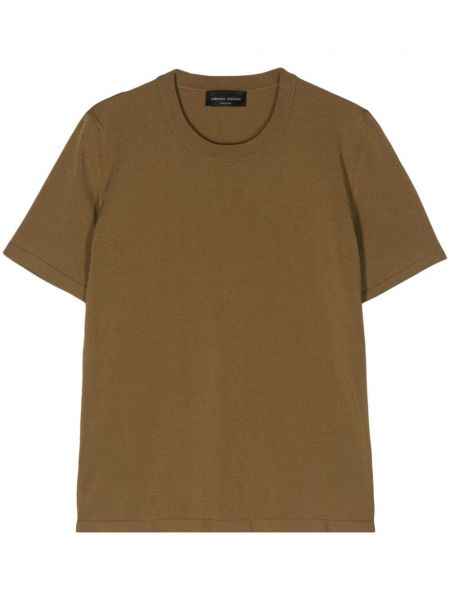 T-krekls ar apaļu kakla izgriezumu Roberto Collina zaļš