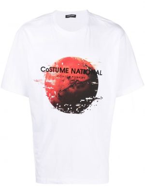 T-shirt mit stickerei mit print Costume National Contemporary weiß