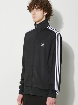 Bluza rozpinana z wysokim kołnierzem Adidas Originals czarna