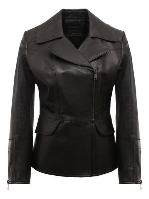 Кожаная куртка Prada черная