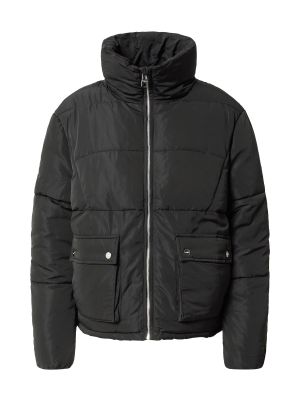 Jednofarebná priliehavá prechodná bunda na zips Hailys - čierna