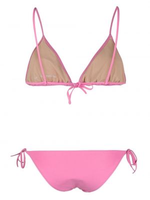 Mežģīņu bikini ar šņorēm Lido rozā