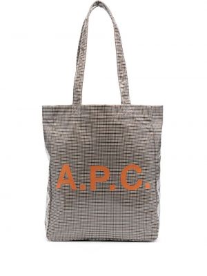 Trykt shoppingbag A.p.c. brun