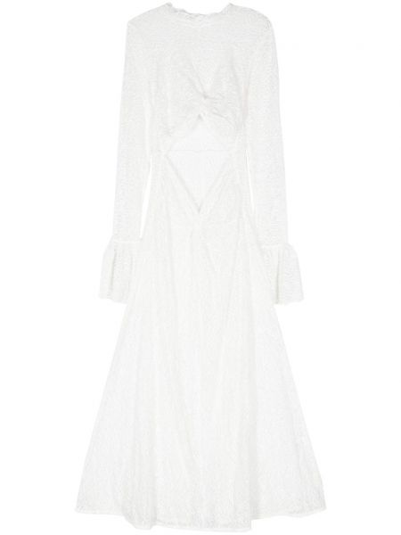 Maksi haljina s čipkom Beaufille bijela