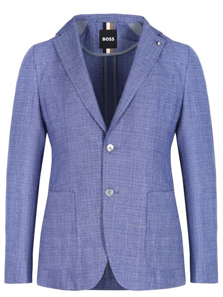 Однотонный пиджак Boss голубой