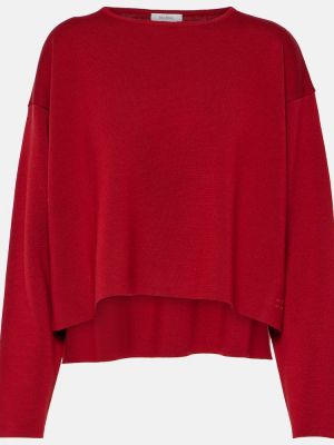 Вълнен пуловер Max Mara червено