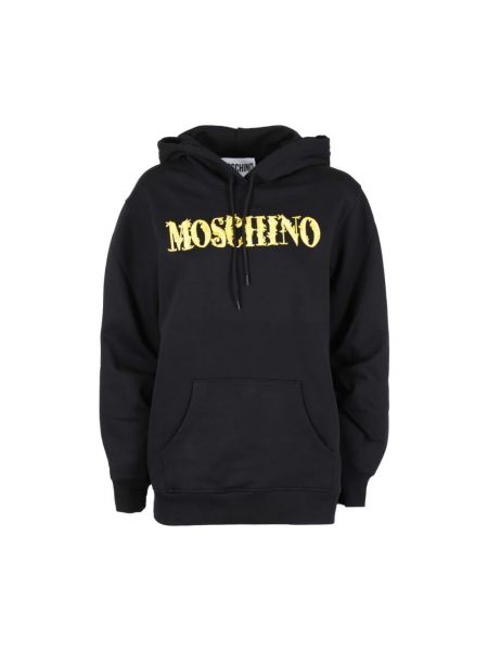 Haftowana bluza z kapturem Moschino czarna