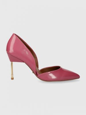 Pantofi cu toc din piele Kurt Geiger London roz
