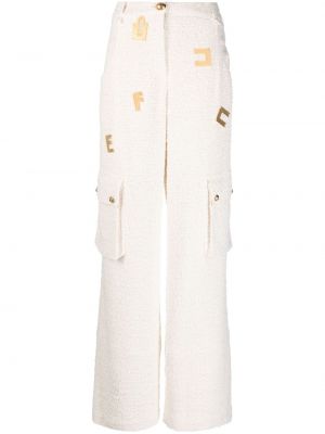 Pantaloni cargo din tweed Elisabetta Franchi