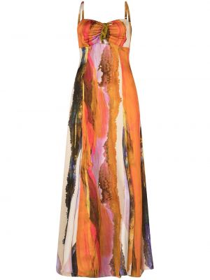 Hosszú ruha Silvia Tcherassi narancsszínű
