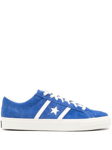 Sneakerși din piele de căprioară cu stele Converse One Star albastru