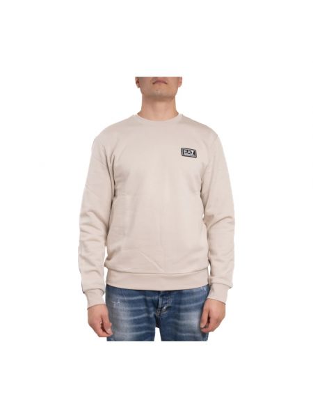 Sweatshirt mit rundem ausschnitt Emporio Armani Ea7 beige