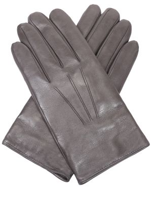 Кожаные перчатки Cesare Attolini серые