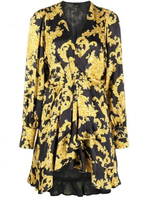 Drapert trykt floral dress Pinko svart