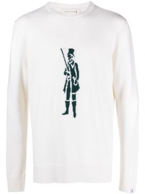 Sweter wełniany z wełny merino Mackintosh biały