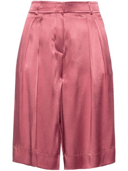 Pantaloni scurți din satin Alberta Ferretti roz