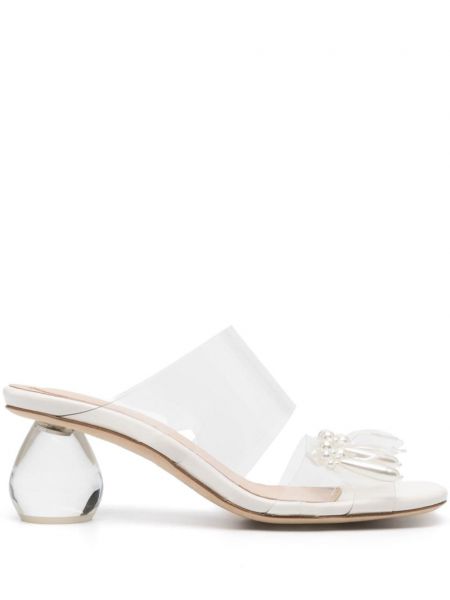 Sandales avec perles Simone Rocha blanc