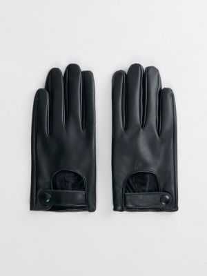 Кожаные перчатки Befree черные