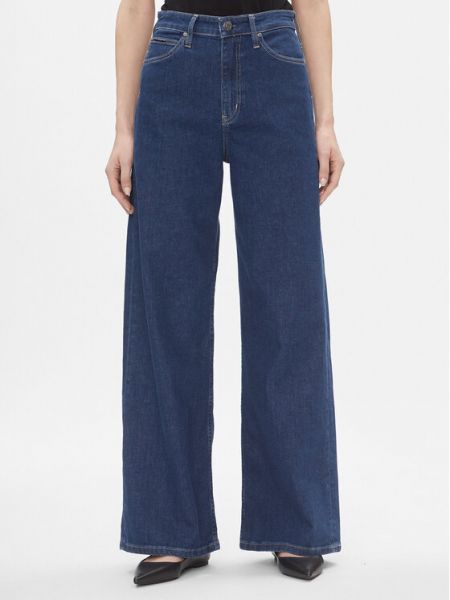 Laza szabású slim fit magas derekú skinny farmernadrág Calvin Klein kék