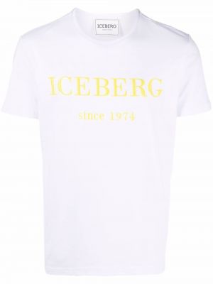 T-shirt con stampa Iceberg bianco