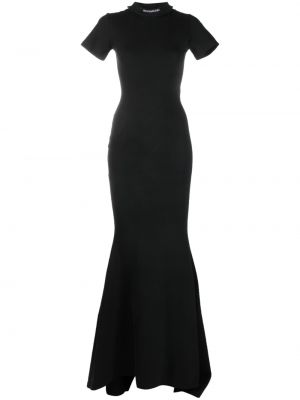Haftowana sukienka wieczorowa Balenciaga czarna