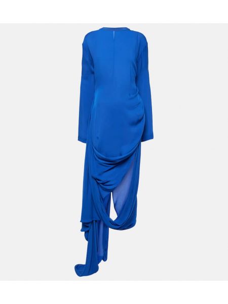 Asimetriškas midi suknele Acne Studios mėlyna