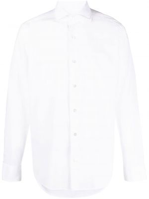 Βαμβακερό πουκάμισο Fedeli λευκό