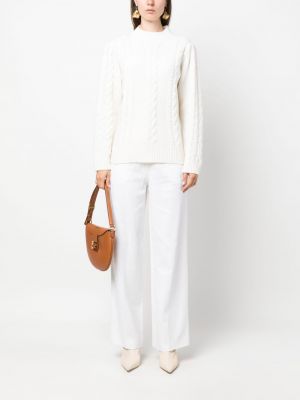 Sweter wełniany Claudie Pierlot biały
