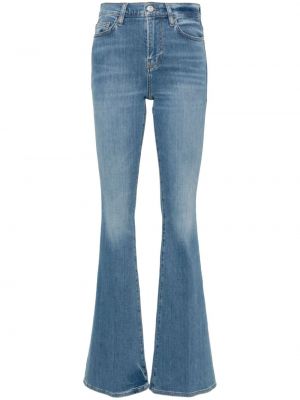 Bavlněné zvonové džíny Frame modré