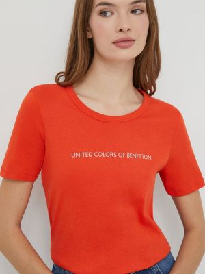 Tricou din bumbac United Colors Of Benetton roz