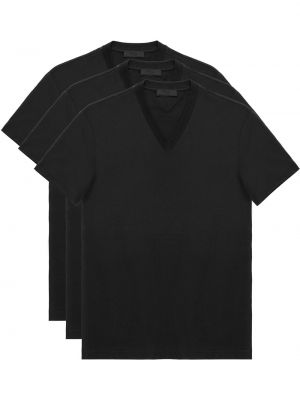 Camiseta de tela jersey Prada negro