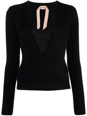 Вълнен пуловер N°21 черно