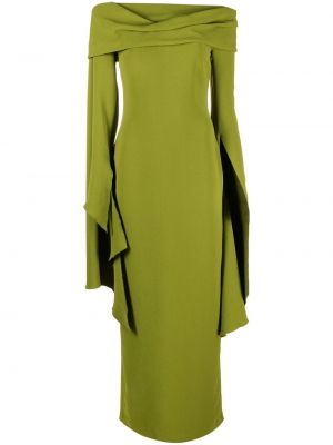 Drapované večerné šaty Solace London zelená