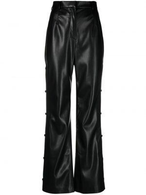 Pantalon en cuir Nanushka noir