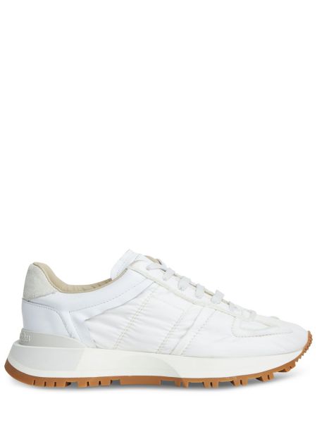 Naylon deri sneaker Maison Margiela beyaz