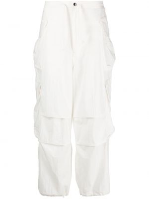 Bavlněné cargo kalhoty Entire Studios bílé