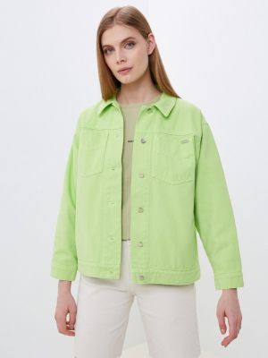 Джинсовая куртка Helmidge зеленая