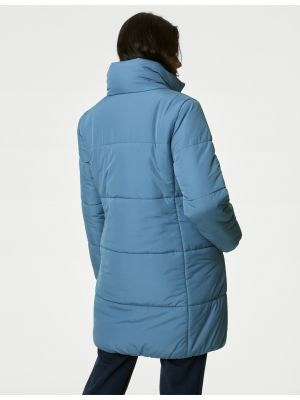 Prošívaný zimní kabát Marks & Spencer modrý