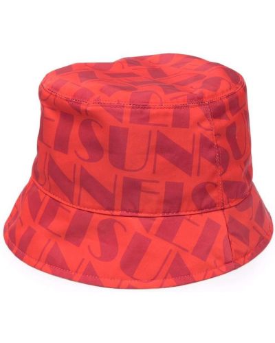 Двустранна шапка с принт Sunnei червено