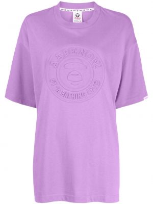 T-shirt con stampa Aape By *a Bathing Ape® viola