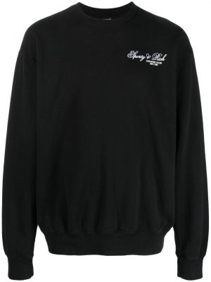 Sweatshirt mit rundem ausschnitt Sporty & Rich schwarz