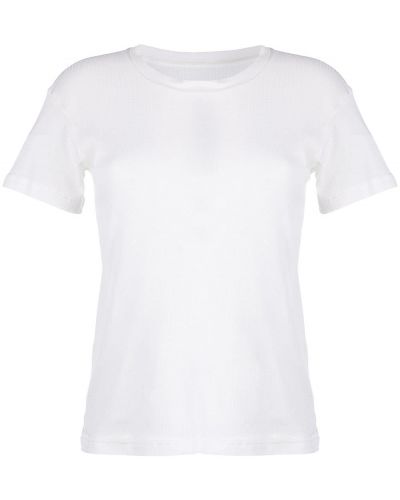 Camiseta de cuello redondo Maison Margiela blanco