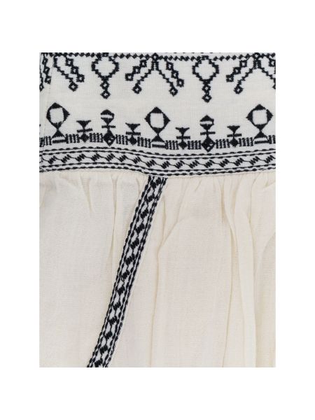 Mini falda con bordado de algodón Isabel Marant étoile blanco
