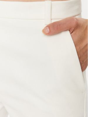 Bavlnené priliehavé nohavice Pinko biela