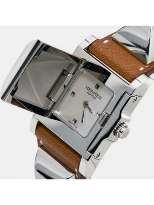 Relojes de acero inoxidable Hermès Vintage marrón