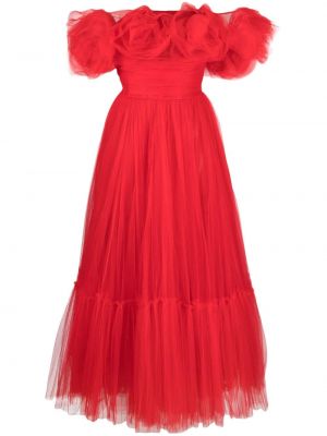 Midi suknele iš tiulio Ana Radu raudona