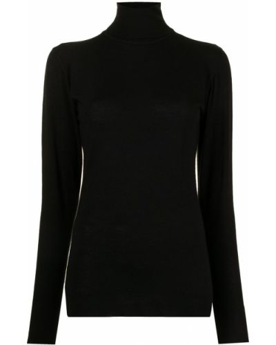 Jersey de cuello vuelto de tela jersey Chanel Pre-owned negro