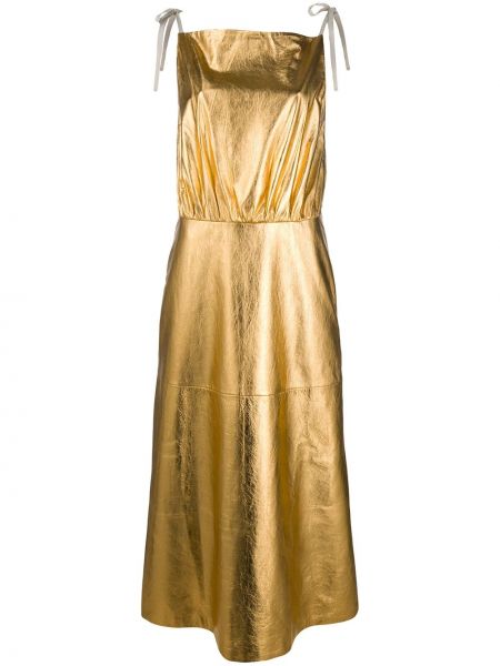 Vestido Prada dorado